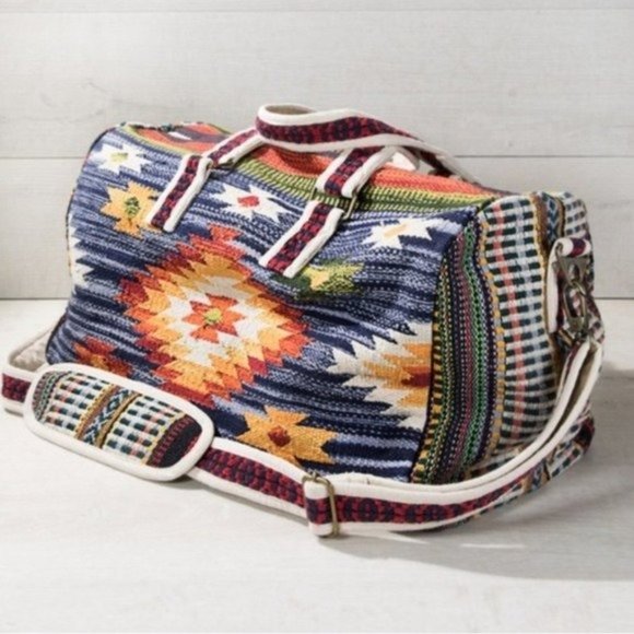 Handbags - NEW Navajo Aztec Woven Weekender Duffle Bag